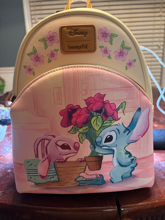 Loungefly Handbags - Loungefly Disney Stitch & Angel Laundry Day Mini Backpack